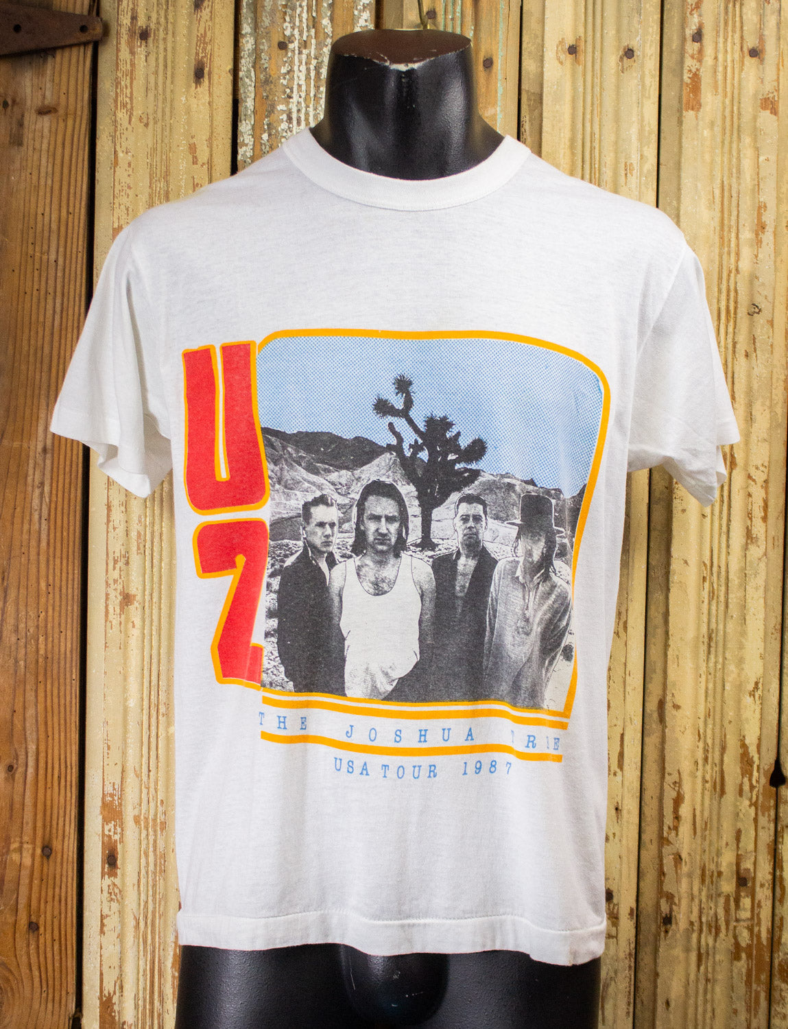 Vintage U2 Joshua Tree Concert T Shirt 1987 White Medium