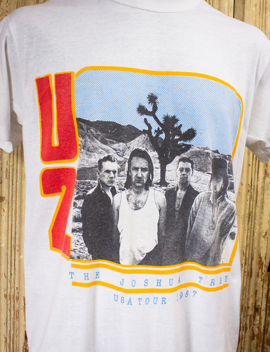 Vintage U2 Joshua Tree Concert T Shirt 1987 White Medium