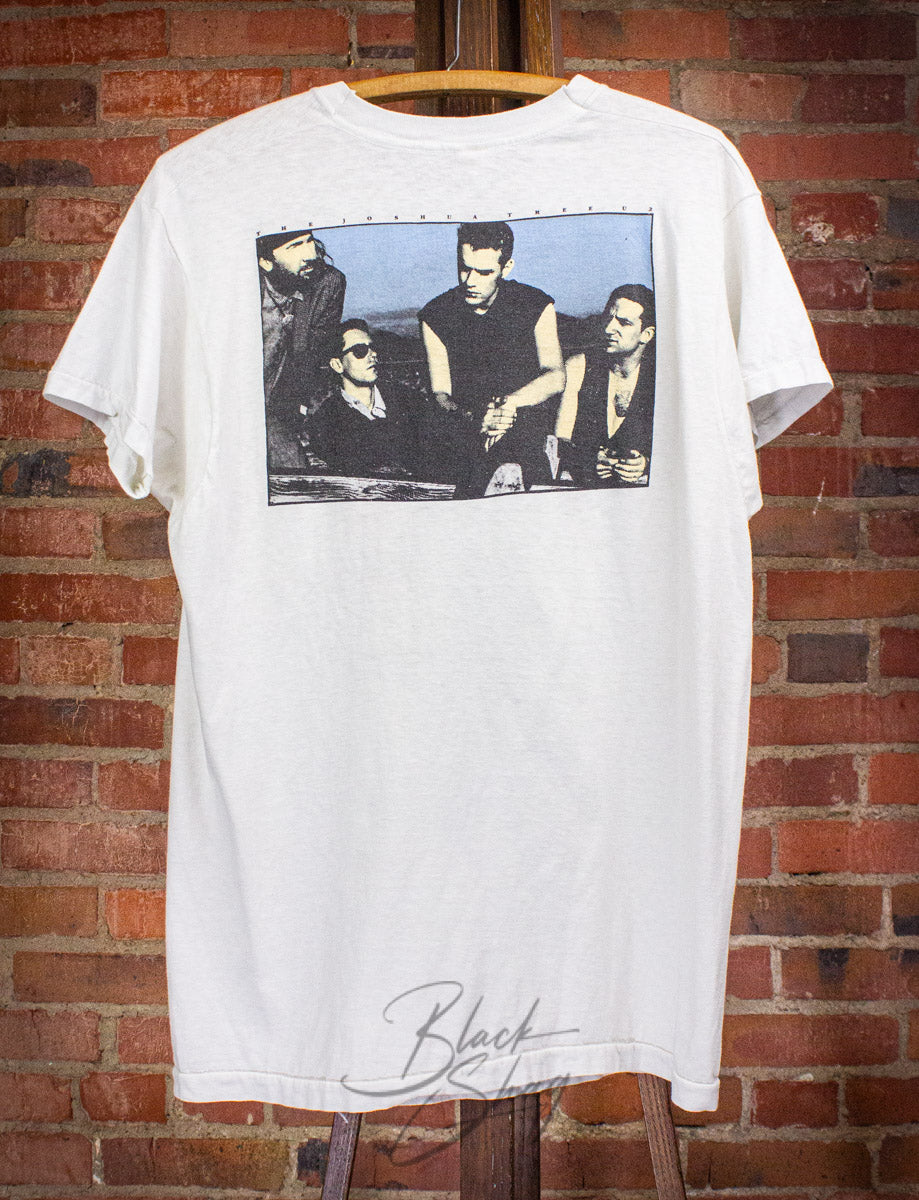 Vintage U2 Joshua Tree USA Flag Concert T Shirt 1987 Large