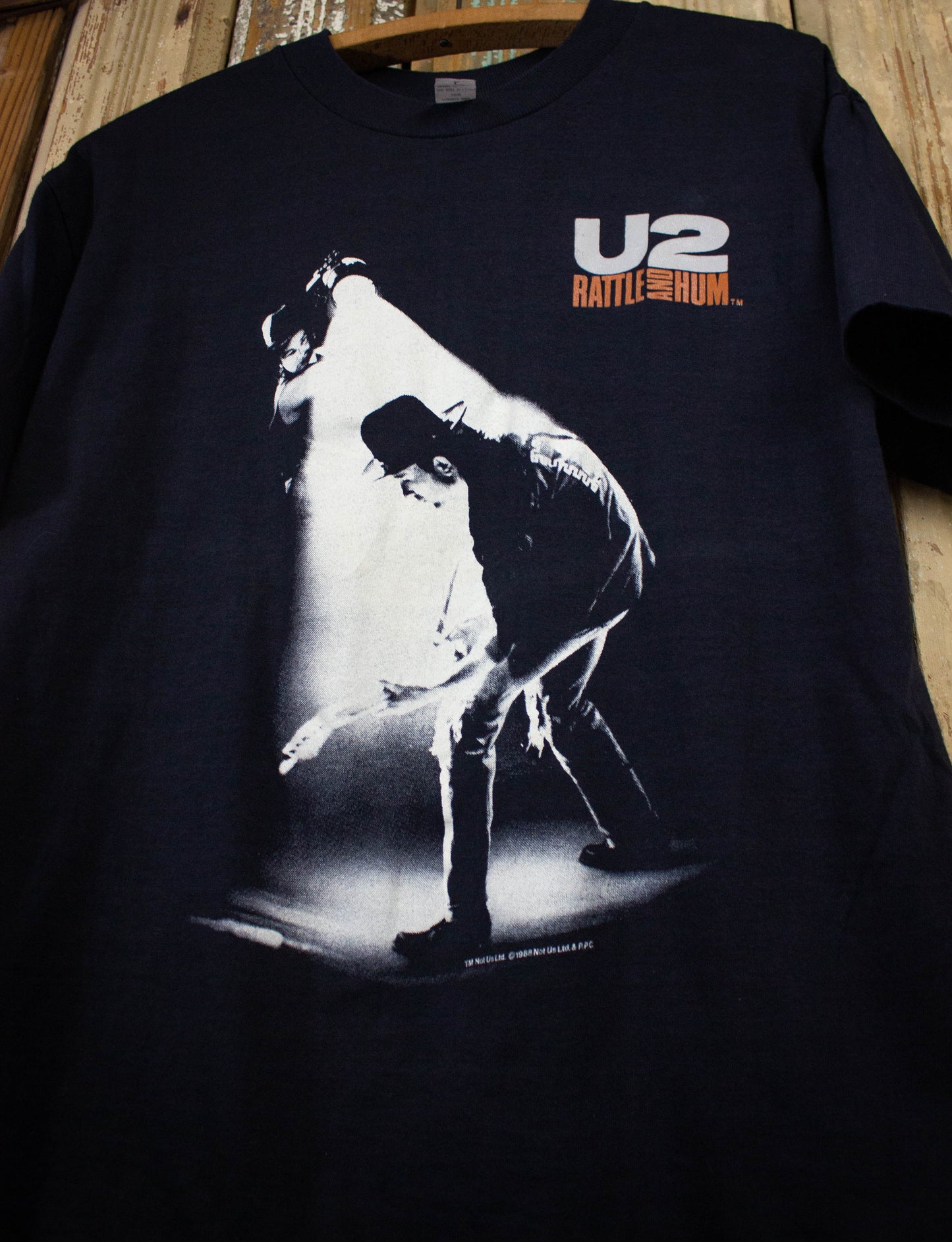 Vintage U2 Rattle and Hum Concert T Shirt 1988 Black Medium