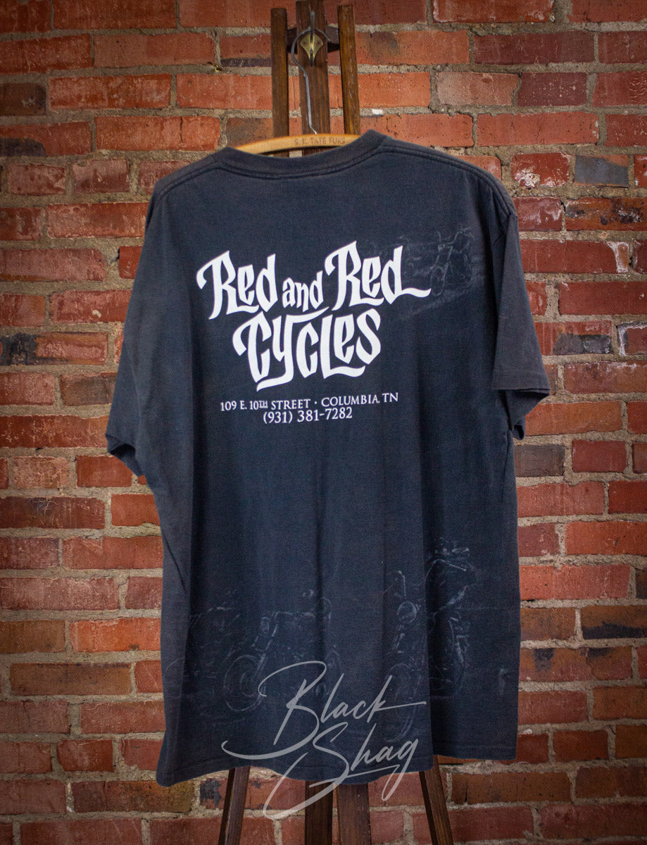 Vintage Untamed Spirit Motorcycle Graphic T Shirt 90s Black XL