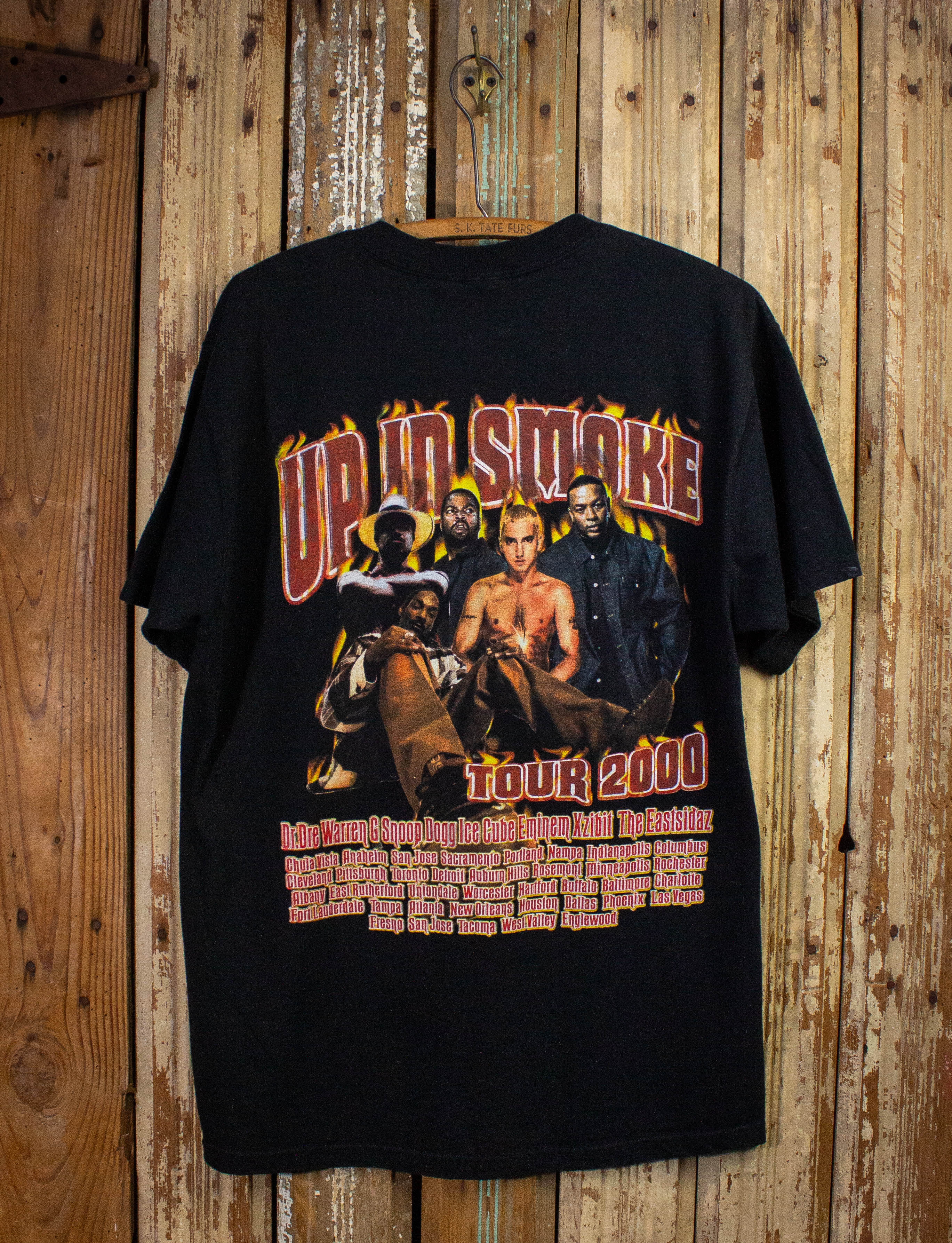 Vintage Up In Smoke Tour Rap Tee 2000 Black Large – Black Shag Vintage