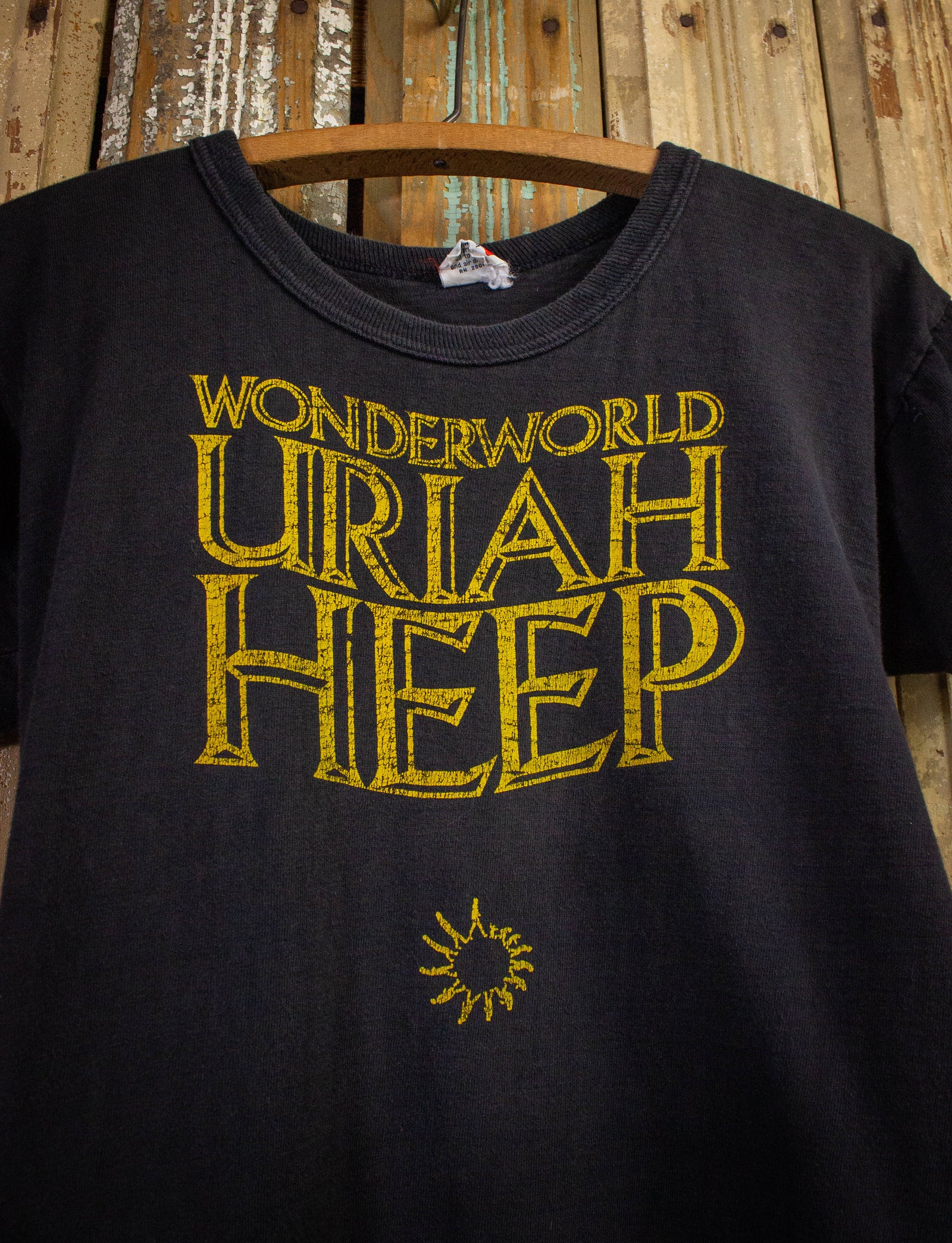 Vintage Uriah Heep Wonderworld Concert T Shirt 1974 Black Small