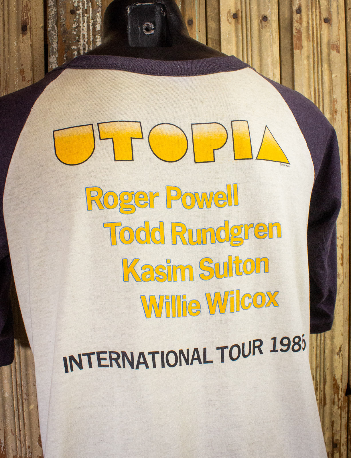 Vintage Utopia POV Raglan Concert T Shirt 1985 Medium