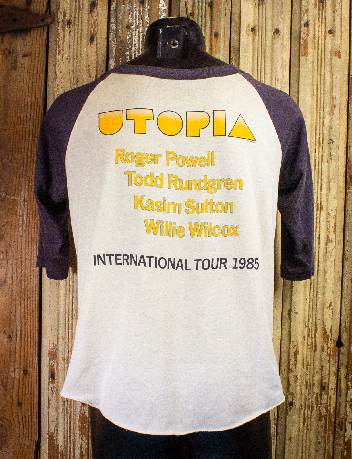 Vintage Utopia POV Raglan Concert T Shirt 1985 Medium