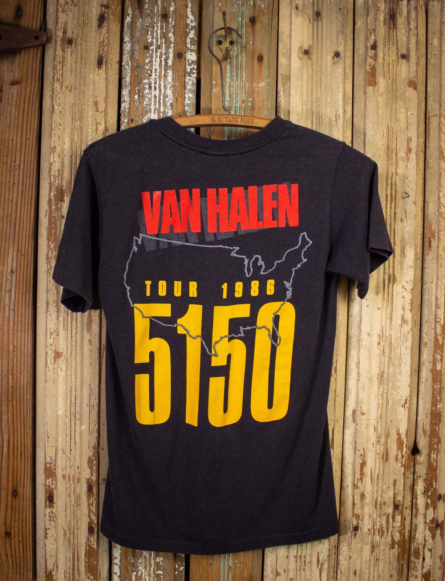 Vintage Van Halen 5150 Tour Concert T Shirt 1986 Black Small XS