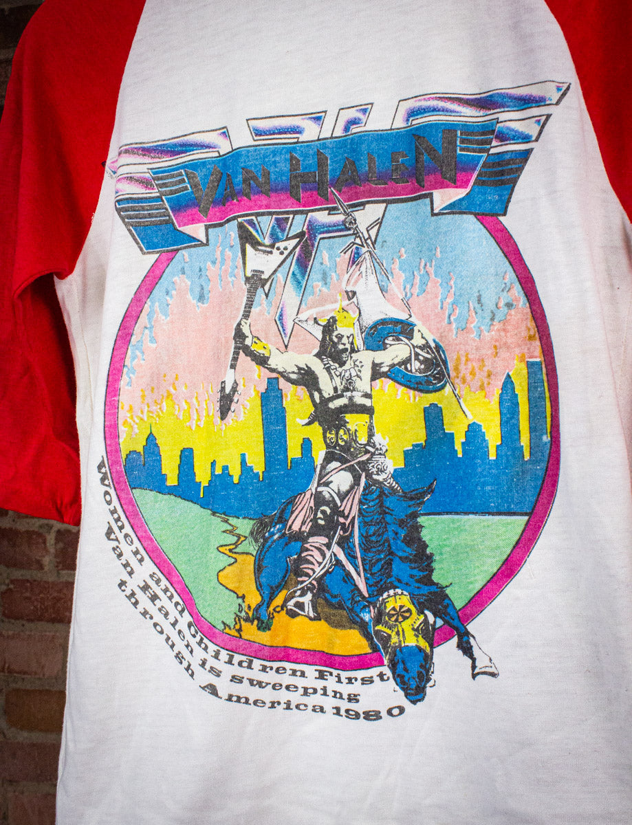 Vintage Van Halen Atomic Punks Raglan Concert T Shirt 1980 XS