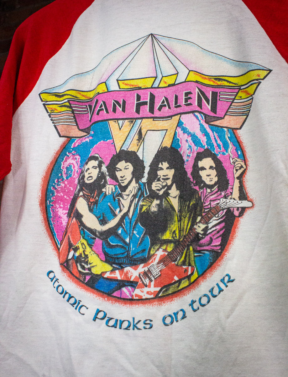 Vintage Van Halen Atomic Punks Raglan Concert T Shirt 1980 XS