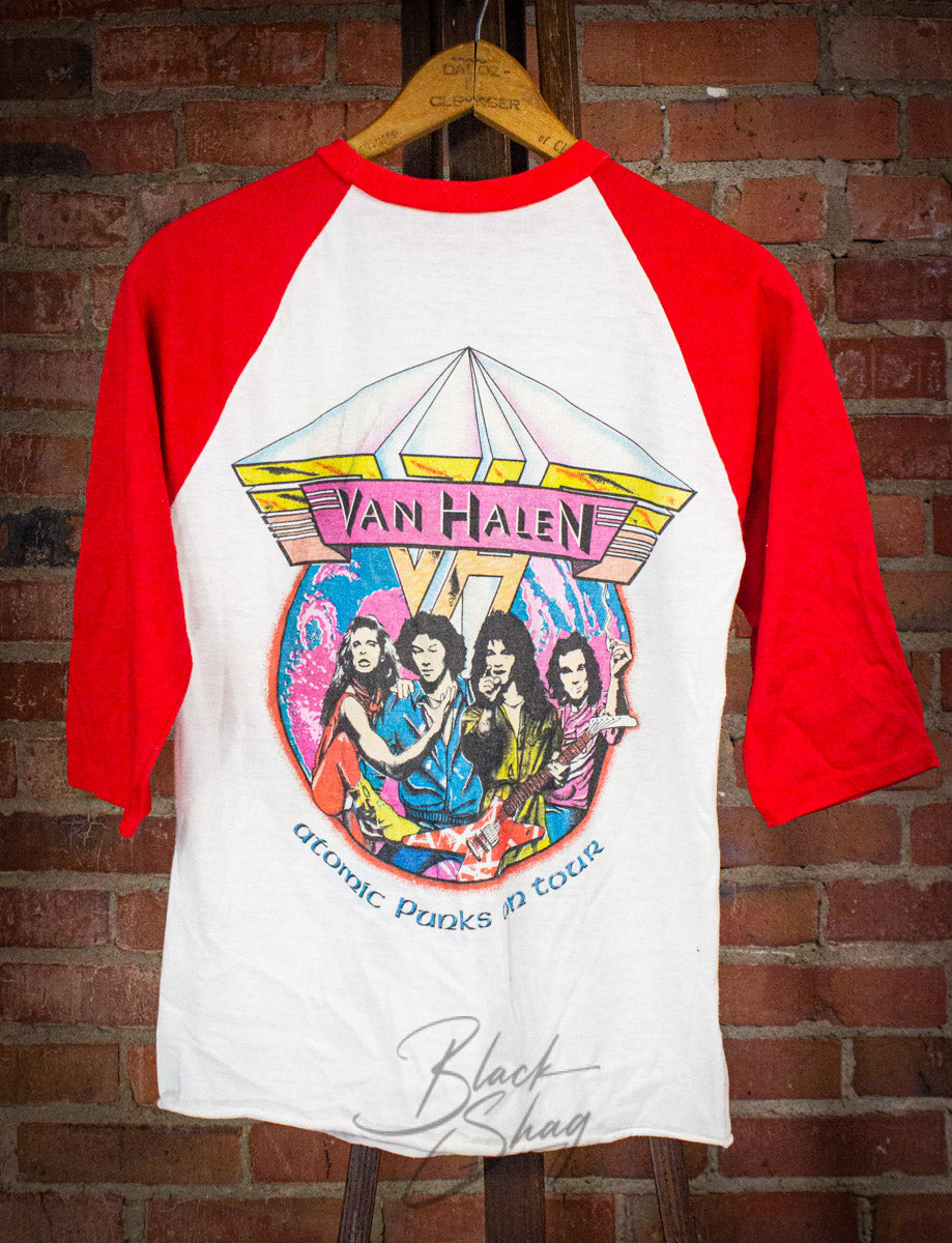 Vintage Van Halen Atomic Punks Raglan Concert T Shirt 1980 XS