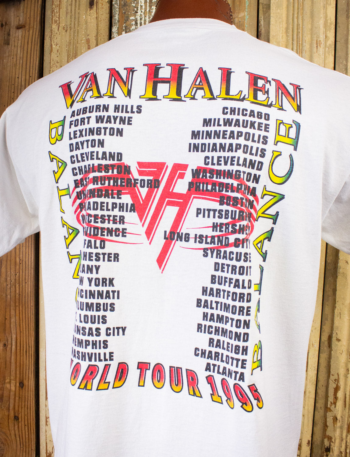 Vintage Van Halen Balance Concert T Shirt 1995 White XL