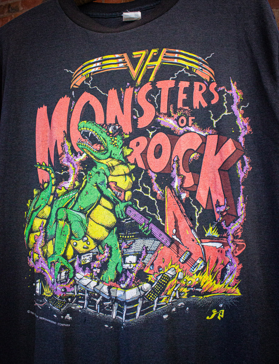 Vintage Van Halen Monsters of Rock Concert T Shirt 1988 Black Large