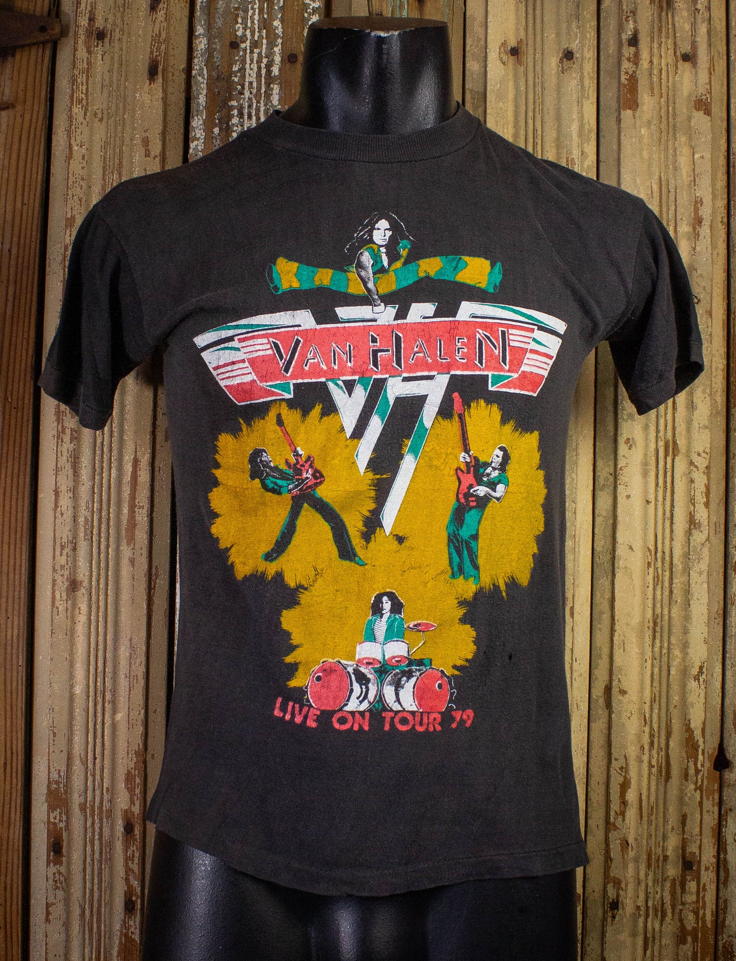 Vintage Van Halen Live On Tour Concert T Shirt 1979 Black Small