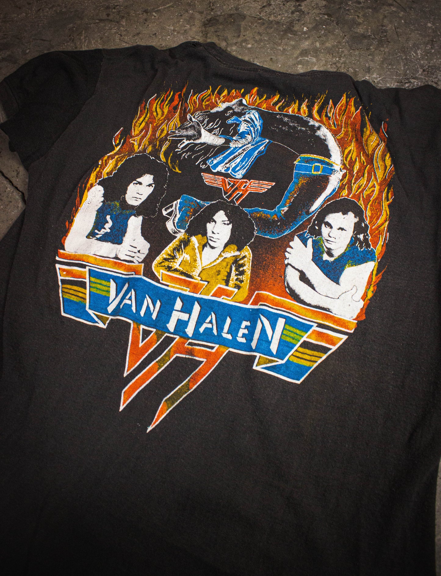 Vintage Van Halen Live On Tour Concert T Shirt 1979 Black Small