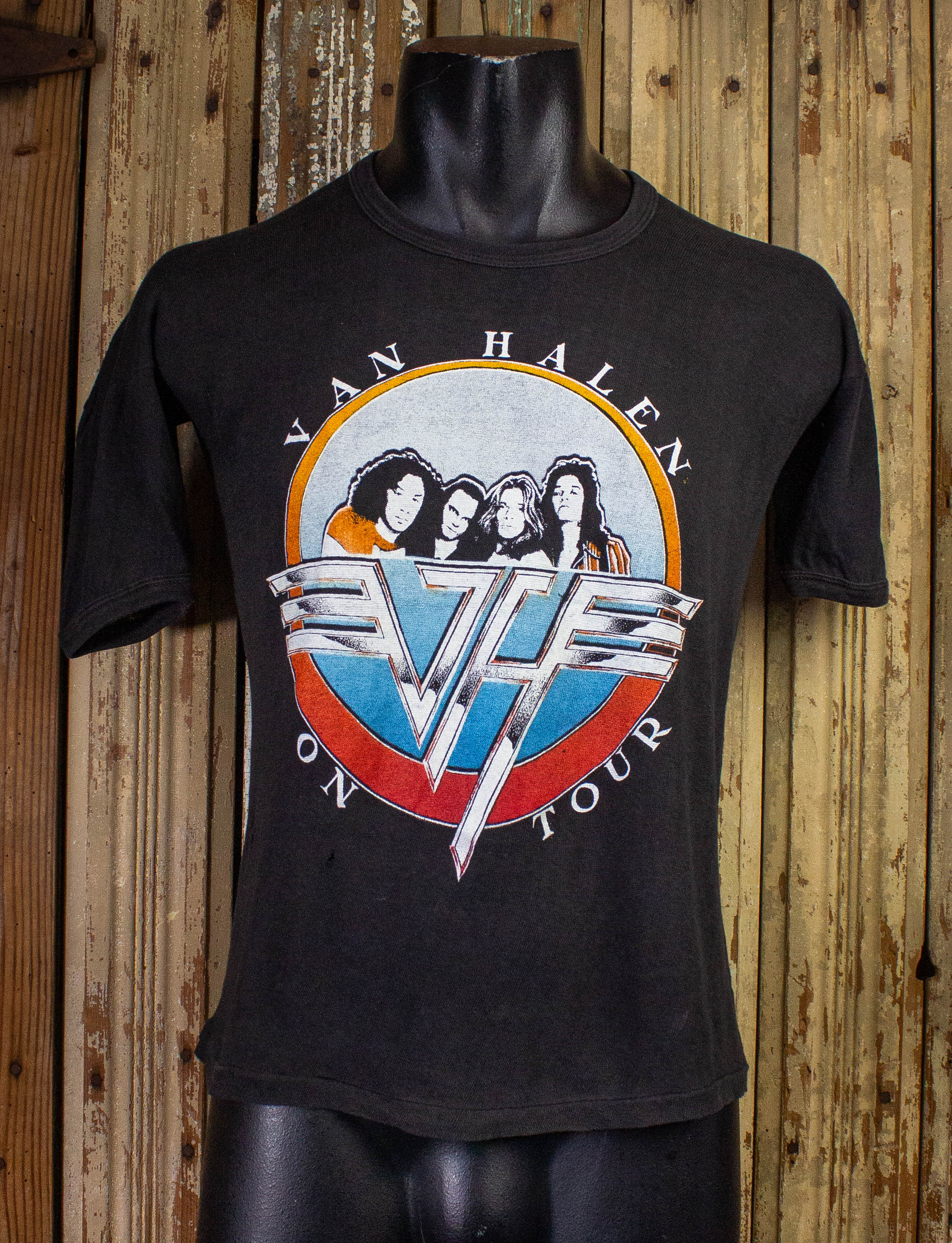 Vintage Van Halen On Tour Parking Lot Concert T Shirt 1978 Black