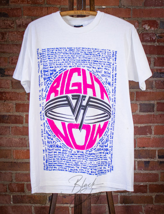 Vintage Van Halen Right Now Concert T Shirt 1992 White Large