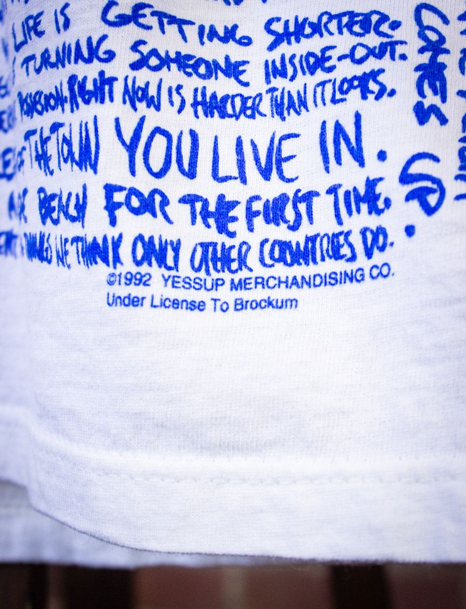 Vintage Van Halen Right Now Concert T Shirt 1992 White Large