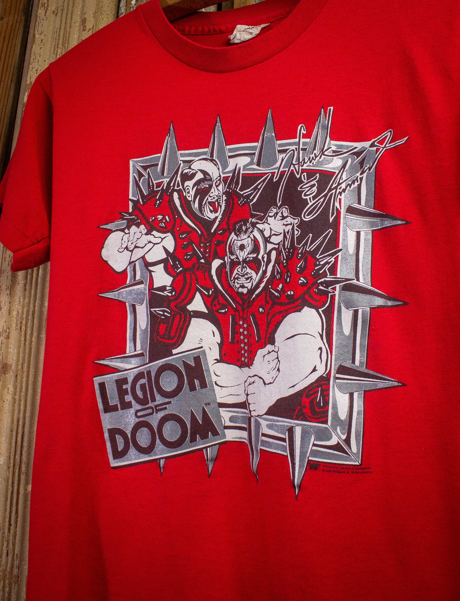 Vintage WWF Legion of Doom Graphic T Shirt 1990 Red Small XS