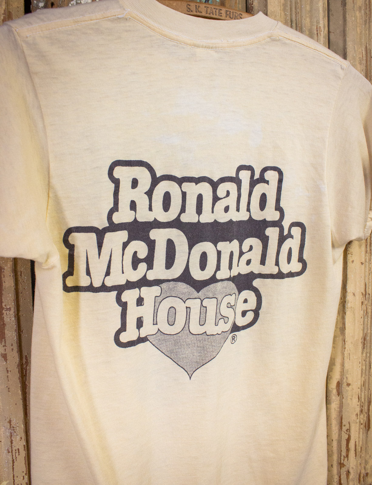 Vintage WYRK Buffalo Ronald McDonald Graphic T Shirt 80s Yellow Small