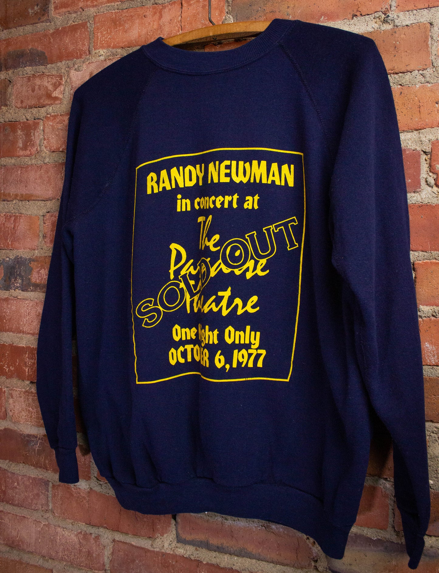 Vintage Randy Newman Warner Brothers Concert T-Shirt Sweatshirt 1977 M