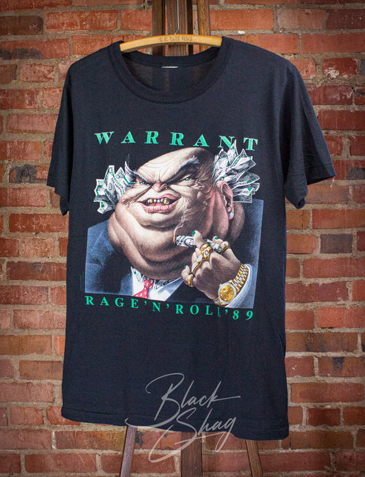 Vintage Warrant Rage N Roll Concert T Shirt 1989 Medium