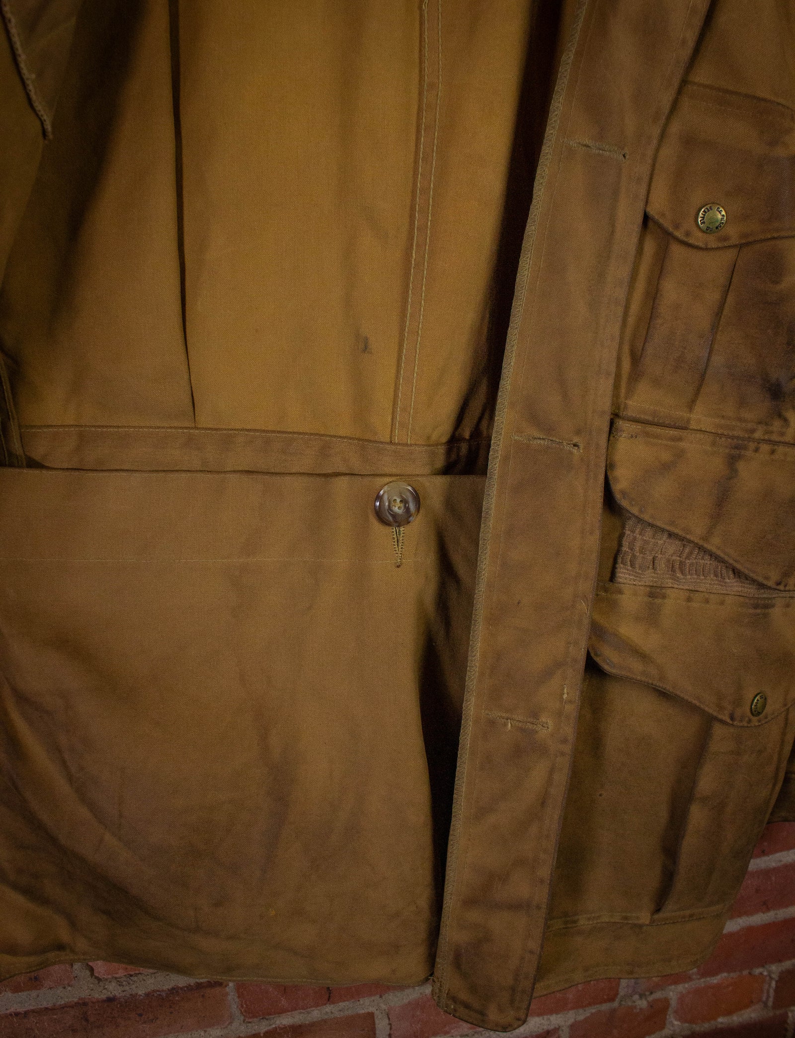 Vintage Filson Waxed Work Wear Jacket Tan XL