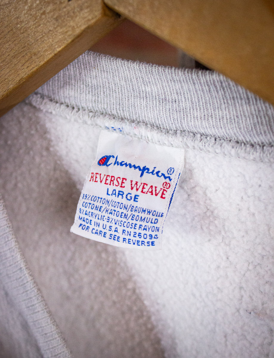 Vintage Wharton Crewneck Sweatshirt 90s Gray Medium