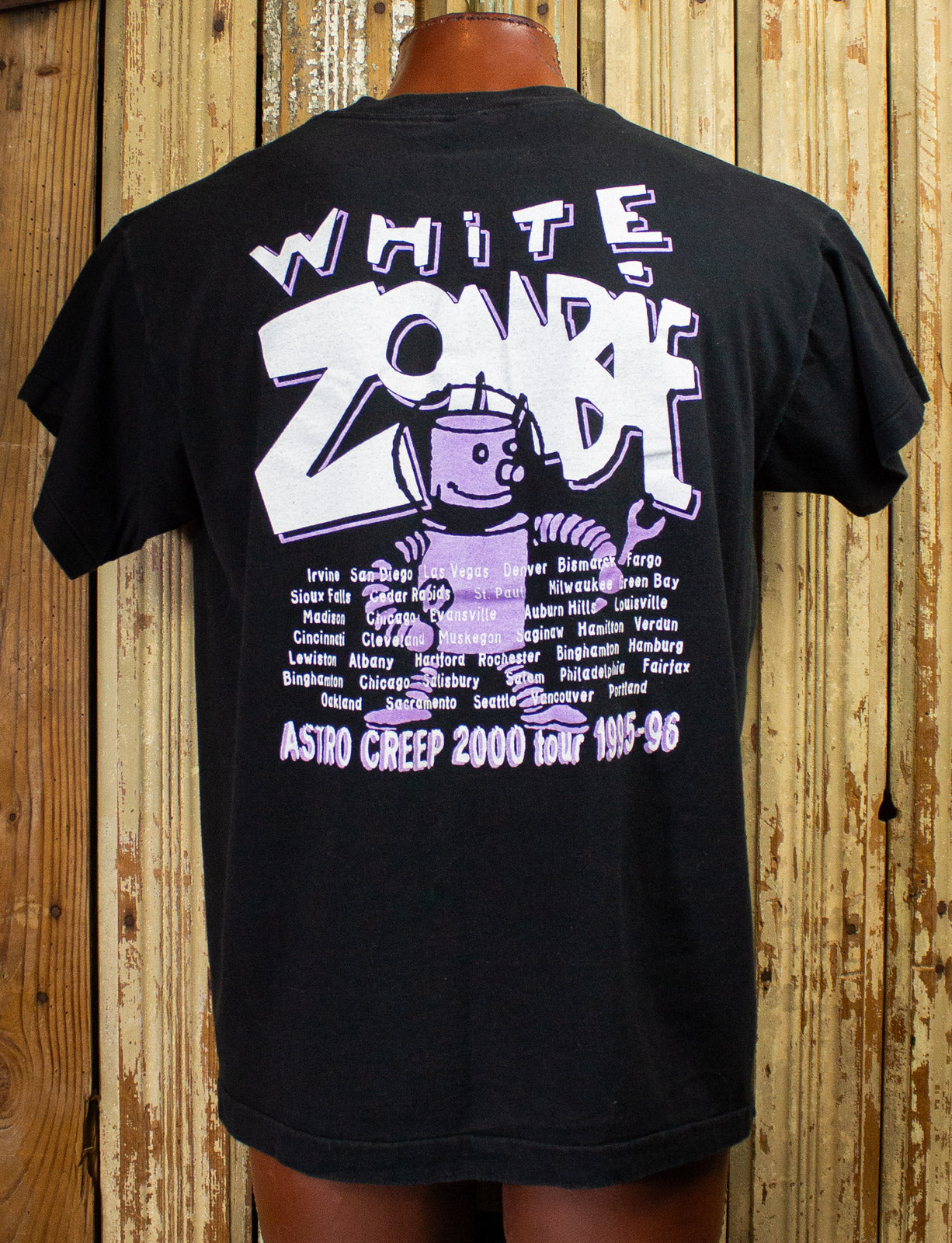 Vintage White Zombie Astro Creep 2000 Concert T Shirt 1995/96 Black XL