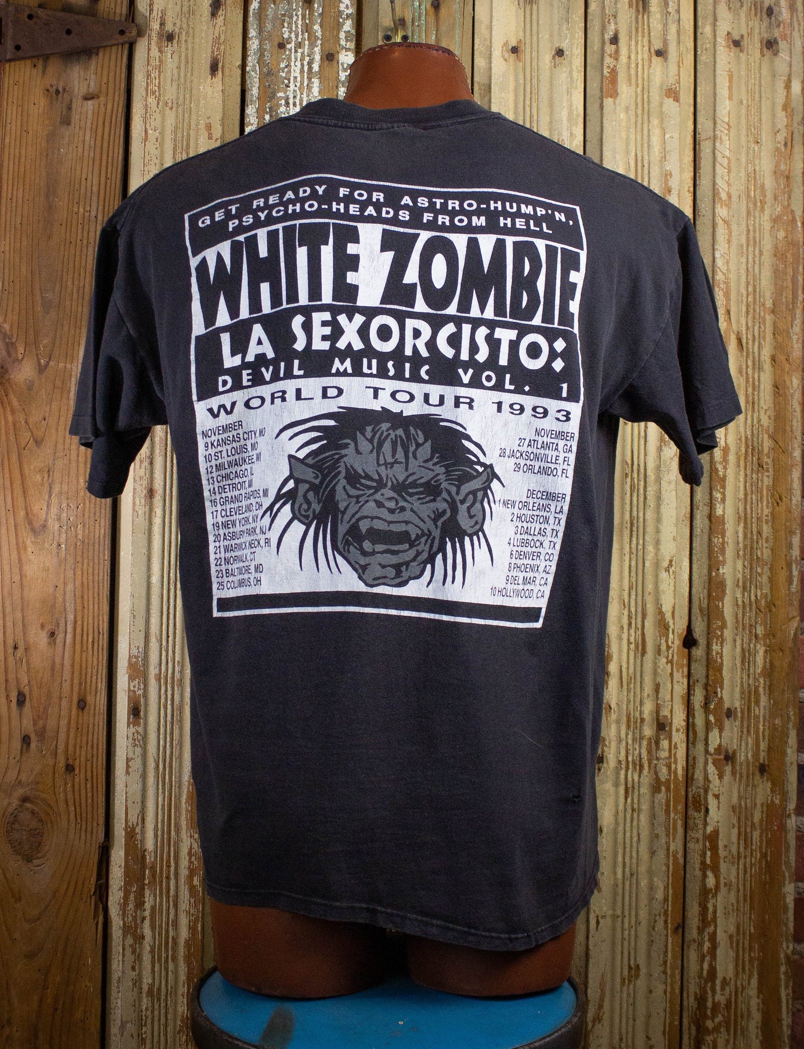 Vintage White Zombie La Sexorcisto Devil Music Concert T Shirt 1993 Black XL