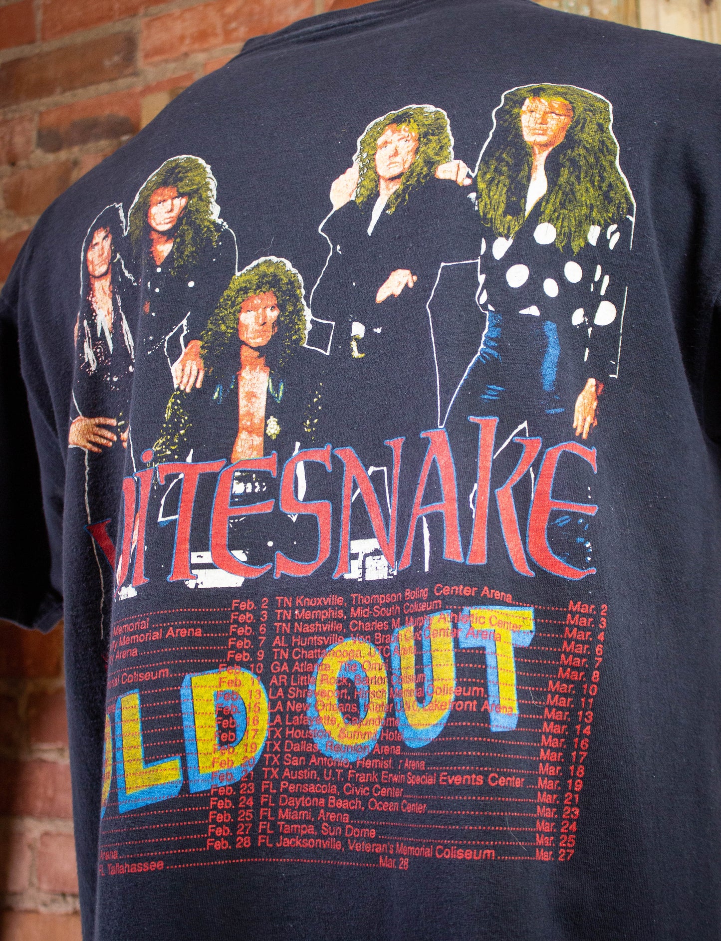 Vintage Whitesnake Slip Of The Tongue Concert T-Shirt 1990 XL