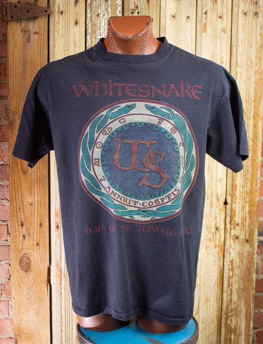 Vintage Whitesnake Slip Of The Tongue Concert T-Shirt 1990 XL