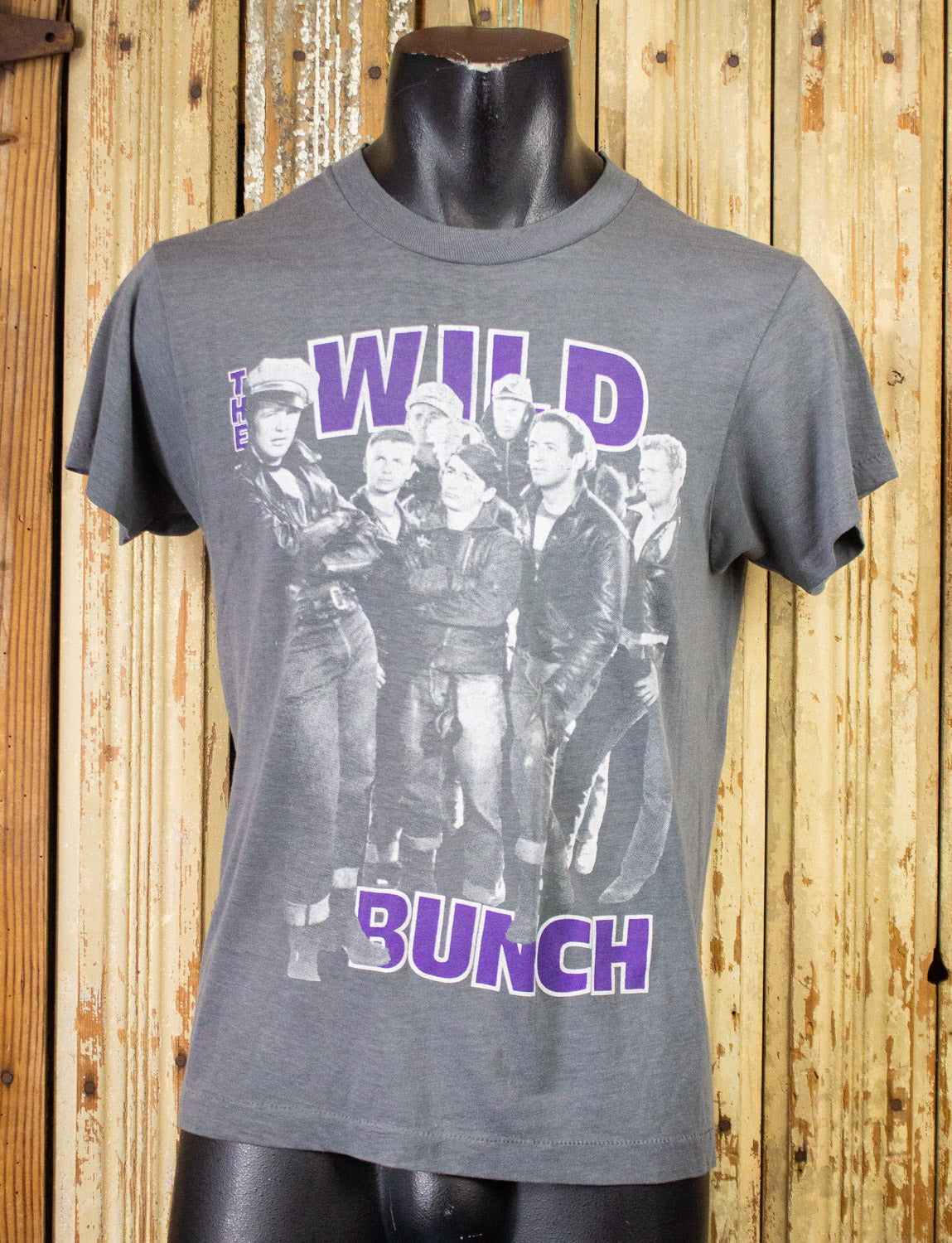 Vintage The Wild Bunch Graphic Movie T Shirt 80s Gray Medium