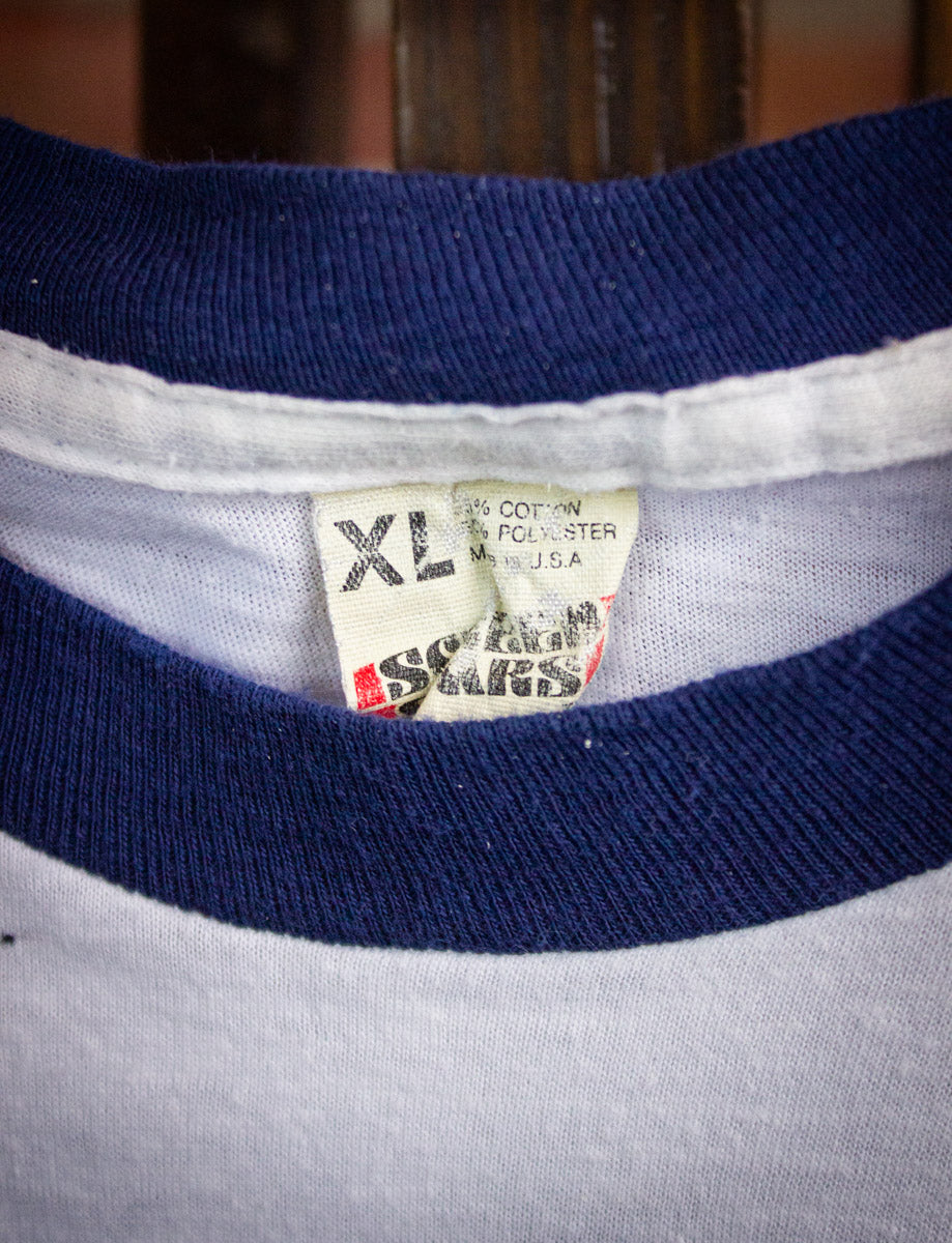 Vintage Willie Nelson 4th of July Picnic Uncle Sam Concert Ringer T Shirt 1983 Large