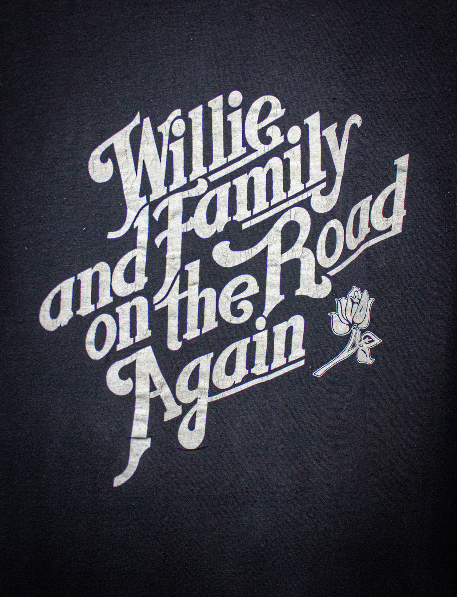 Vintage Willie Nelson On The Road Again Concert T Shirt 80s Medium