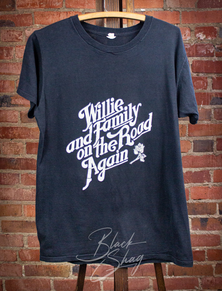 Vintage Willie Nelson On The Road Again Concert T Shirt 80s Medium