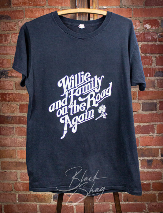 Vintage Willie Nelson On The Road Again Concert T Shirt 80s Medium