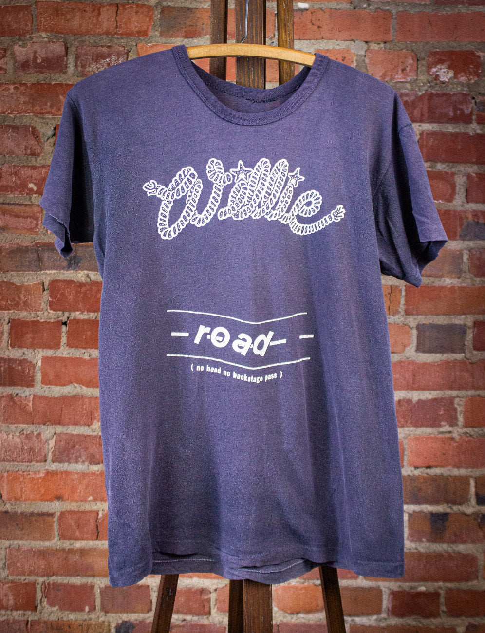 Vintage Willie Nelson Road Tour Concert T Shirt 1976 Black Medium