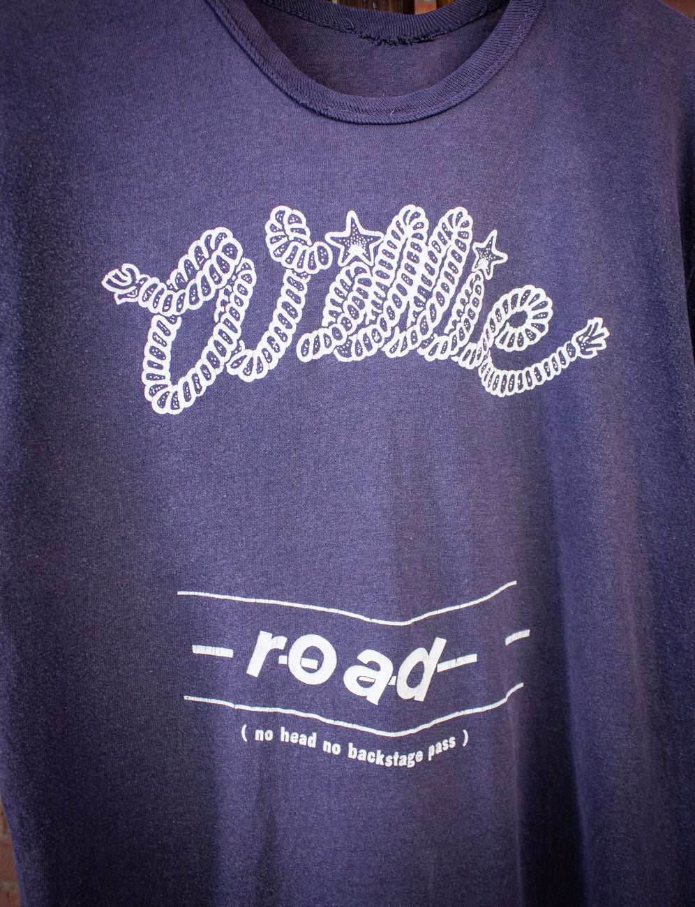 Vintage Willie Nelson Road Tour Concert T Shirt 1976 Black Medium