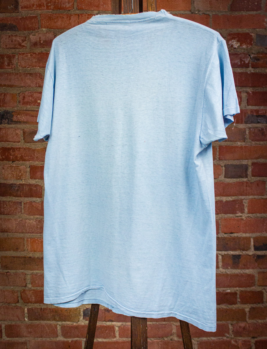 Vintage Waylon and Willie Concert T Shirt 70s Light Blue Large