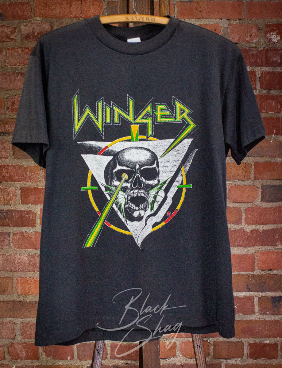 Vintage Winger 17 Concert T Shirt 1988 Black Medium/Large