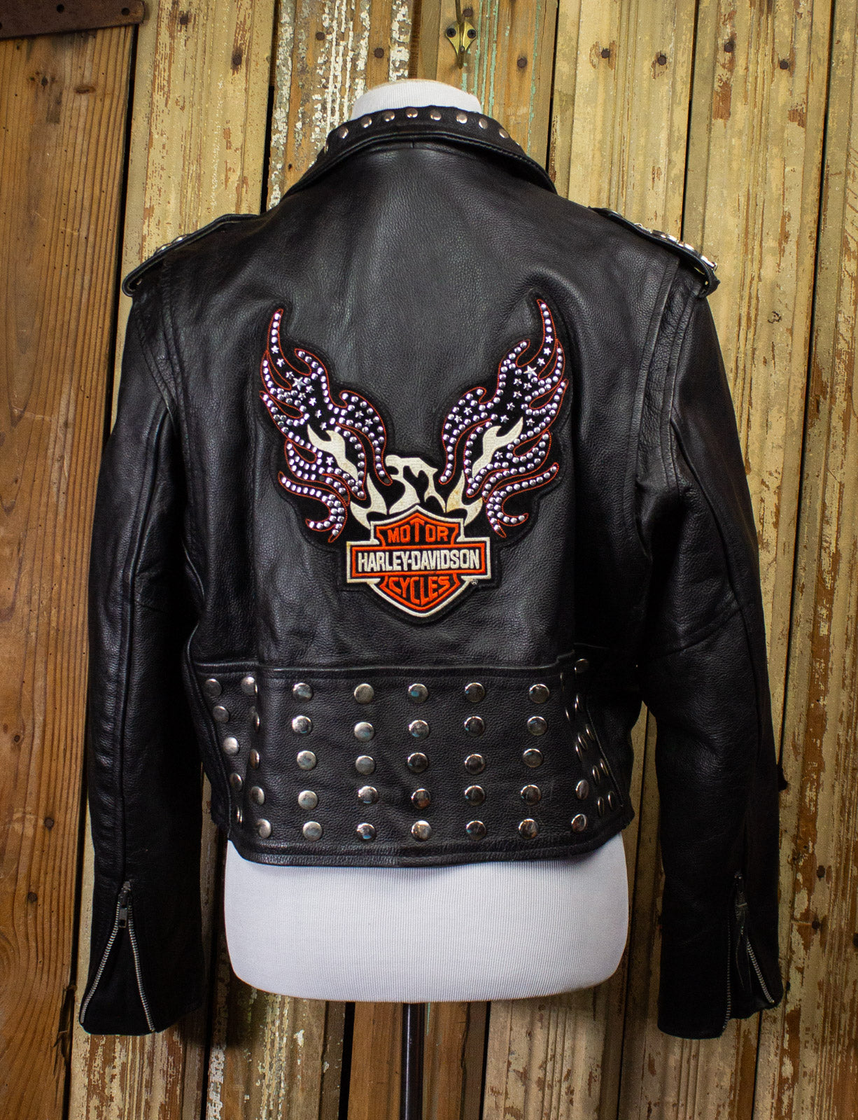 Harley vintage leather jacket hotsell