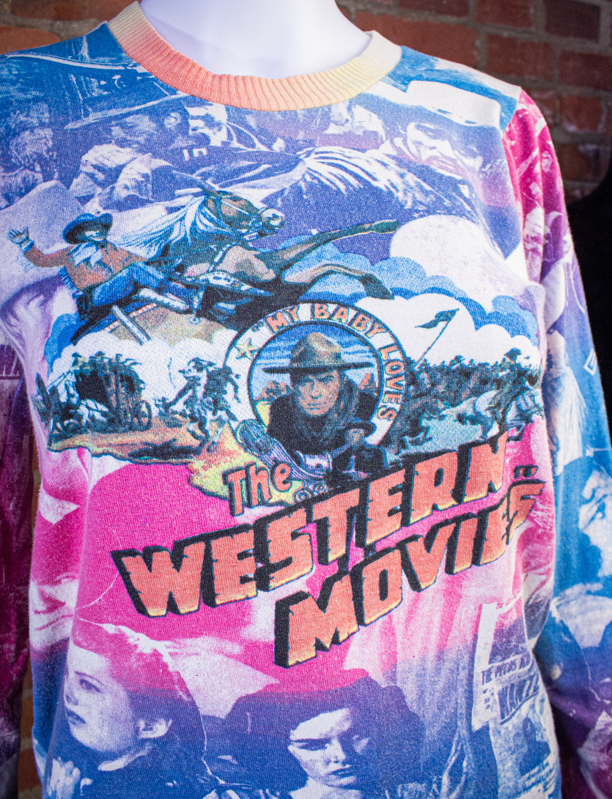 Vintage Wonder Workshop Western Movies Graphic T Shirt 70s Small