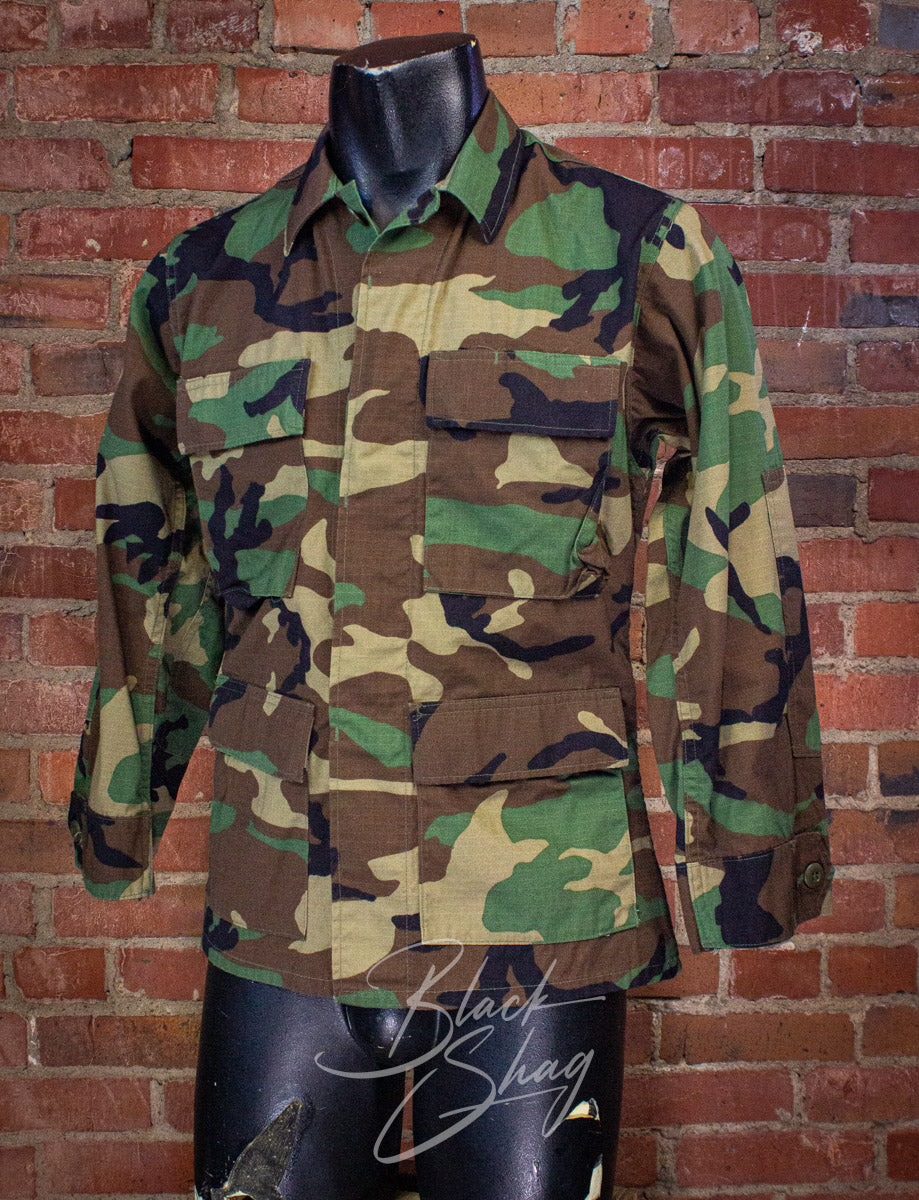 Vintage US Woodland Camo Shirt 80s/90s Small