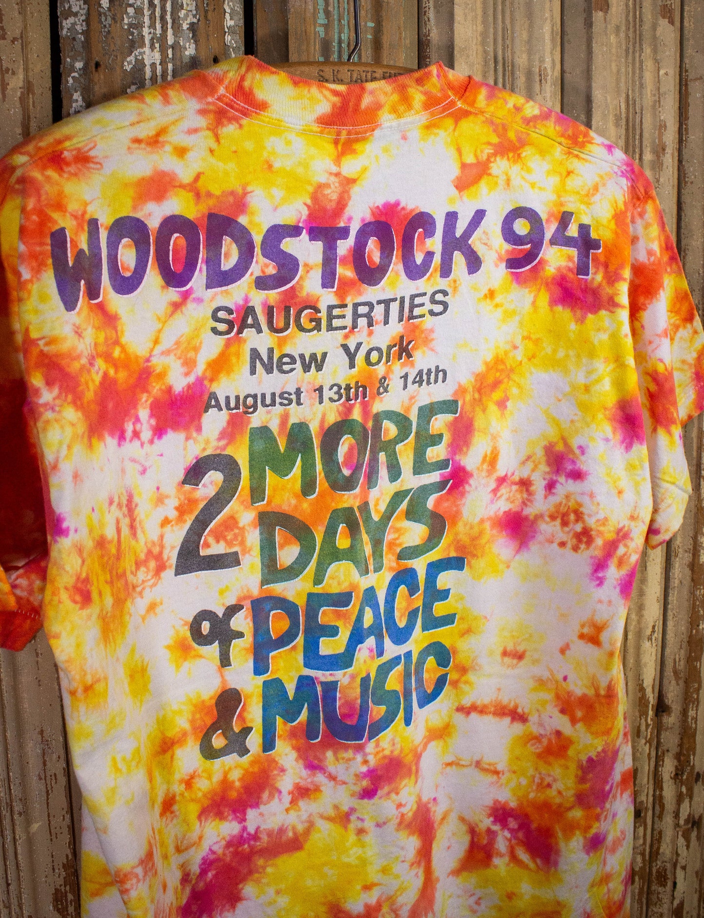 Vintage Woodstock 94 Concert T Shirt 1994 Tie Dye Large