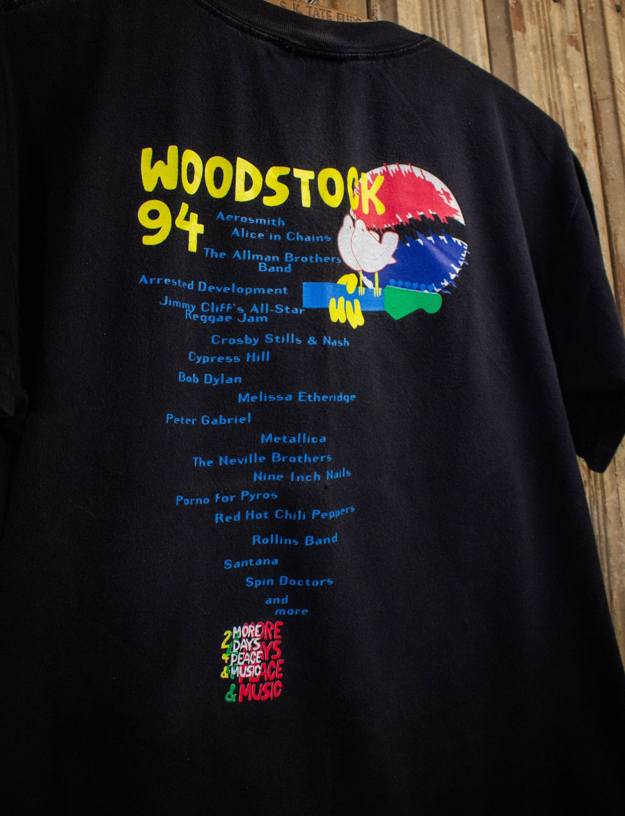 Vintage Woodstock 94 Pepsi Concert T Shirt 1994 Black Large