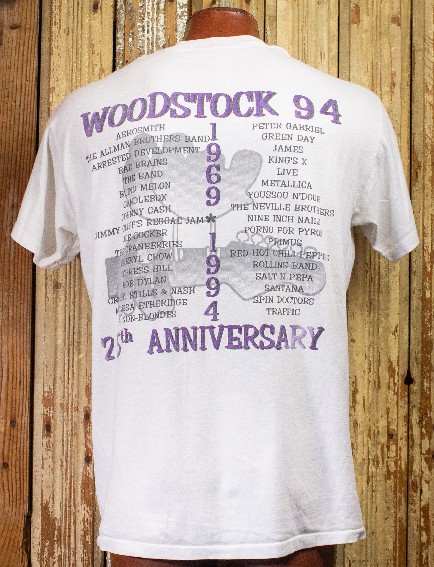 Vintage Woodstock '94 Concert T Shirt 1994 White XL