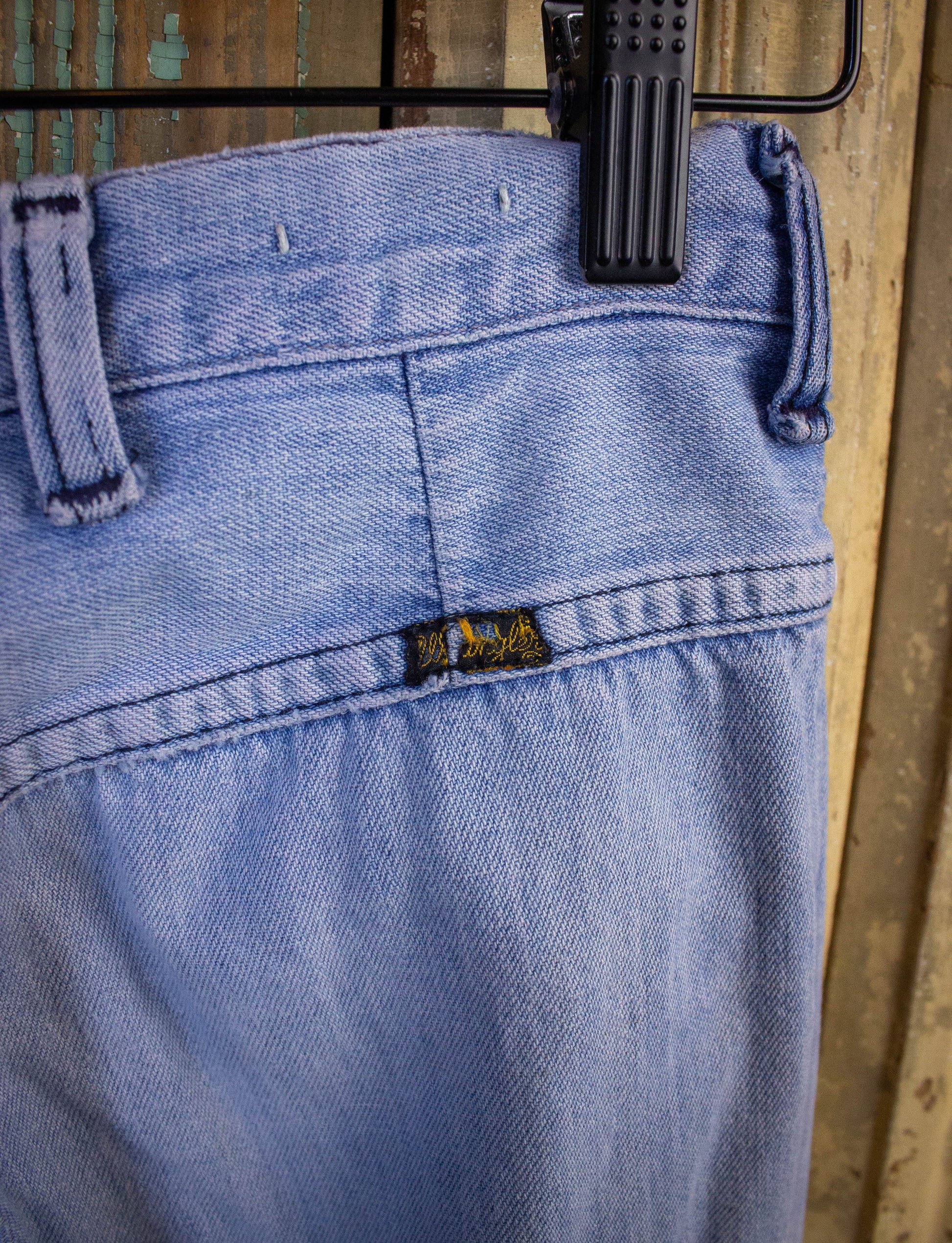 Vintage Wrangler Bell Bottom Denim Jeans 70s Light Wash