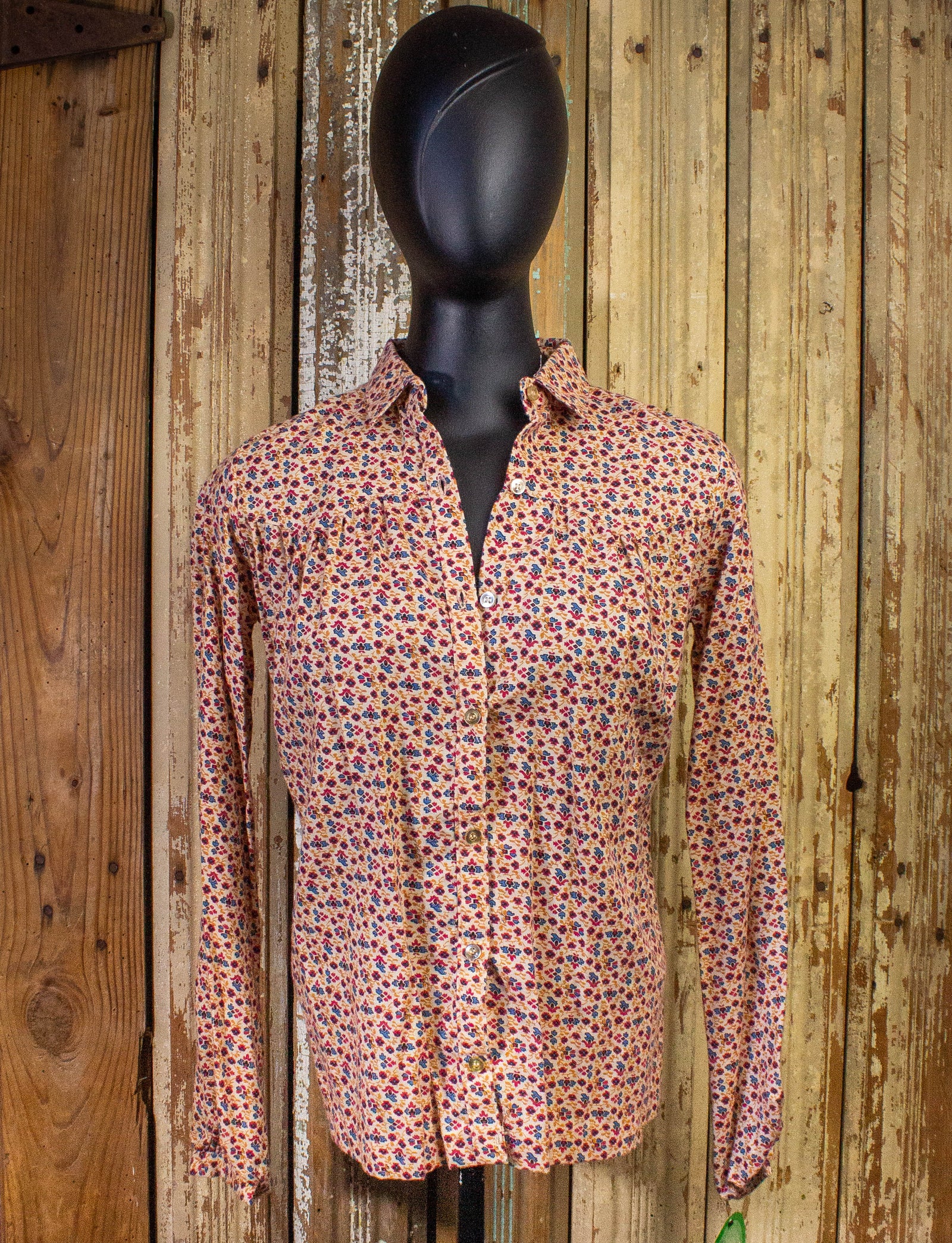 Vintage Wrangler Deadstock Floral Button Up Shirt 90s Small