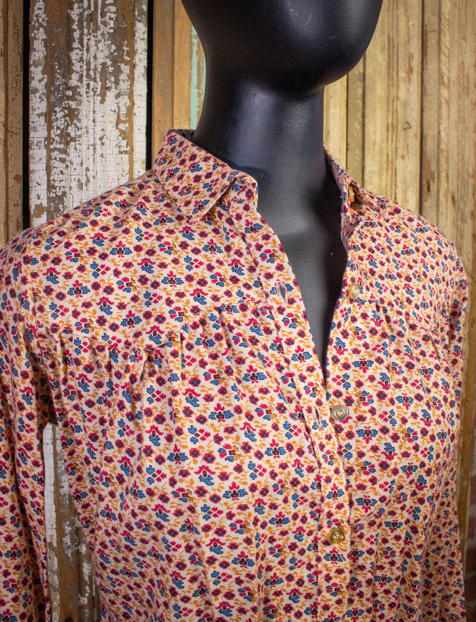 Vintage Wrangler Deadstock Floral Button Up Shirt 90s Small