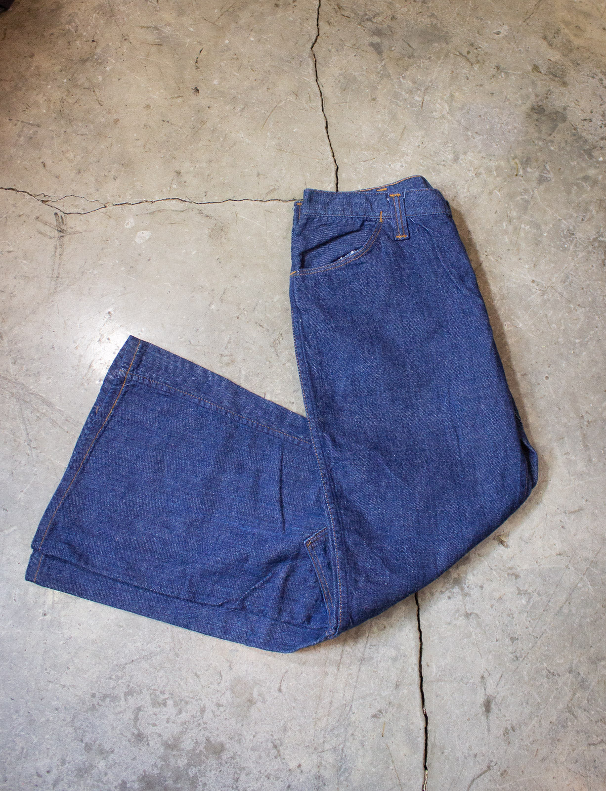 Vintage Wranglers Flair Jean 70s Dark Wash 33x30