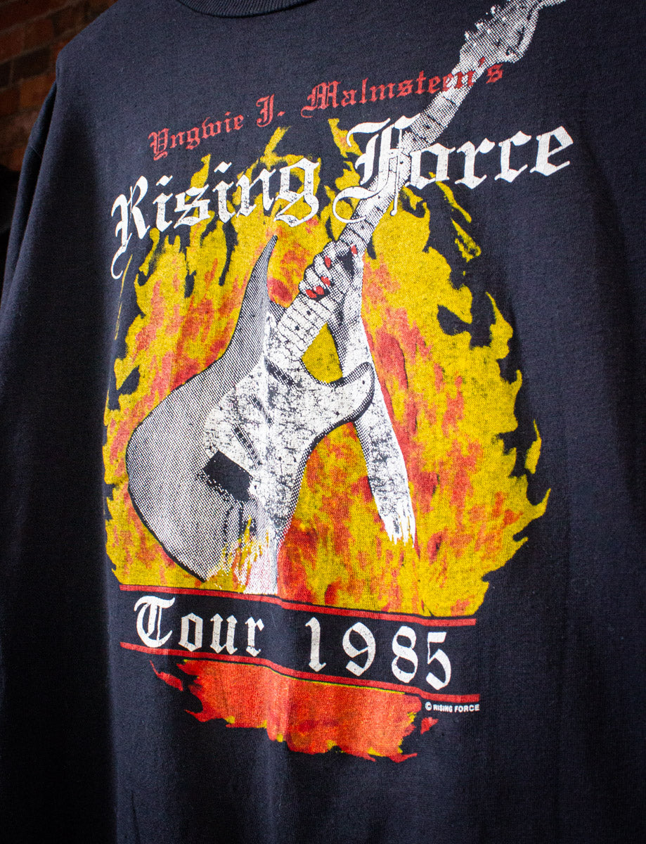 Vintage Yngwie Malmsteen Marching Out Concert T Shirt 1985 Black Large